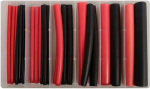 30 Pc. 3/16 ~ 1" x 6" Red & Black Dual Wall 3:1 Shrink Tube Assortment Kit  30603-91