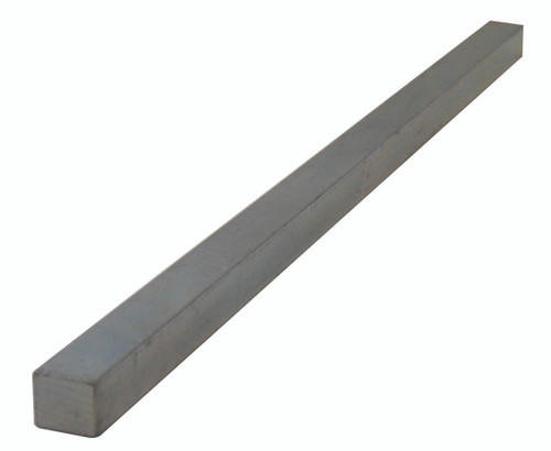 Rectangular SAE 1/4 x 1/2 x 12" Zinc Plated Steel Keystock  .250-500-12
