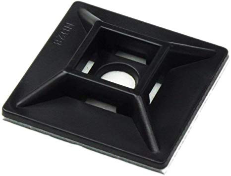 100Pc. 1" Black Mounting Pads w/Rubber Adhesive  A-MP-1000-0-C