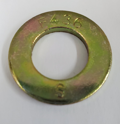 F436 Structural Flat Washer - Yellow Zinc  356032 - 356168