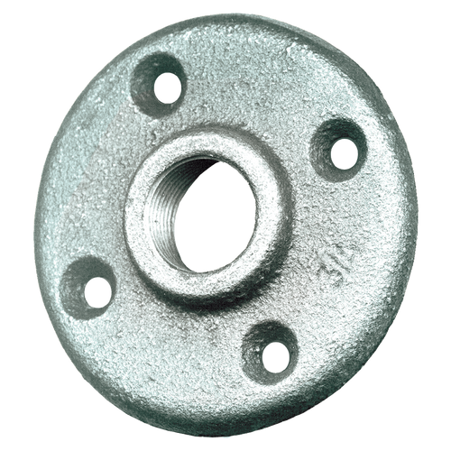 1-1/4"" Sch. 40 Galvanized Iron Female NPT Floor Flange  GI-114-J