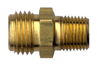 5/16 (1/2"-20) x 1/8" Brass Male 45° SAE Inverted Flare - Male NPT Fuel Line Adapter  WH-1514