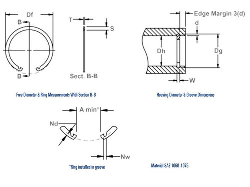 Internal Constant Section Retaining Ring  IN-0200