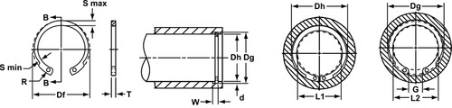 Internal SAE Phosphated Inverted Retaining Ring  HOI-0062-PA