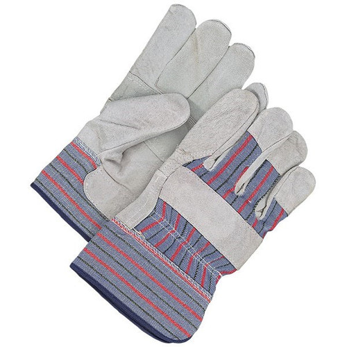 Industrial Split Canvasback Fitter Fleece Lined Blue/Black/Red Stripe Patch Palm  30-1-411PP