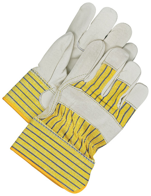 Industrial Grain Cowhide Canvasback Fitter Unlined Yellow/Blue Stripe  40-1-281ECU