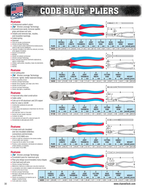9.5" Cut/Crimp Plier   909CB