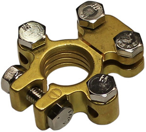 6-1 AWG Brass Negative Battery Terminal w/Accessory Capability  891N-11