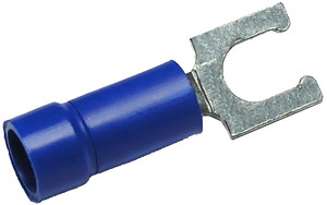 8 Pc. 16-14 AWG #6 Vinyl Insulated Locking Fork Connector  1827-BP