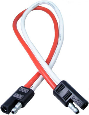 10 Pc. 10 AWG @ 12" Flat 2 Pin Trailer Connector  1878-PK