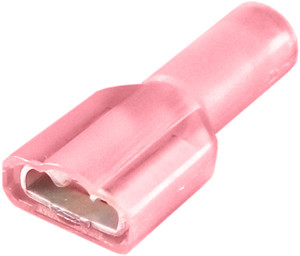 10 Pc. 22-18 AWG .250" Nylon Fully Insulated Single Bump Female Spade Connector  2065-14