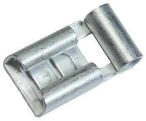 100 Pc. 16-14 AWG .250" Non-Insulated Flag Female Spade Connector  2475-CS