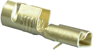 5 Pc. 12-10 AWG .250" Brass Open-End Female Spade Connector  2565-BP