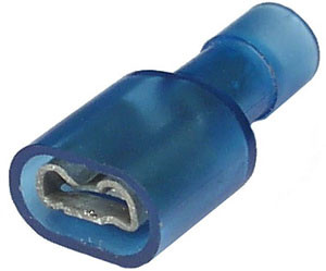 2 Pc. 16-14 AWG .187" Nylon Fully Insulated Oval Female Spade Connector  3051-13