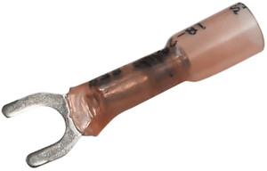 5 Pc. 20-18 AWG #10 Polyolefin Insulated "Crimp-Solder-Seal" Fork Connector  3525-BP