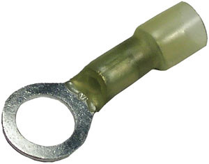 25 Pc. 12-10 AWG 3/8" Polyolefin Insulated "Crimp-Solder-Seal" Ring Connector  3709-15