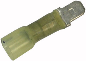 25 Pc. 12-10 AWG .250" Polyolefin Insulated "Crimp-Solder-Seal" Male Spade Connector  3756-15