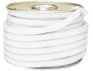 .250" x 10' White Polyethylene Convoluted Split Loom  5140-6-PK