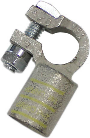 4/0 AWG Copper Positive Left Elbow Battery Terminal  5256-11