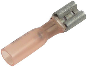 25 Pc. 22-18 AWG .250" Polyolefin Insulated Heat Shrink Female Spade Connector  5855-15