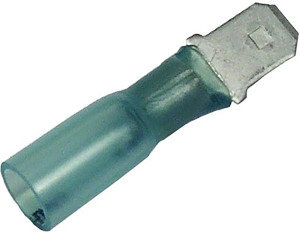 100 Pc. 16-14 AWG .250" Polyolefin Insulated Heat Shrink Male Spade Connector  5956-C
