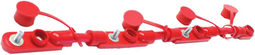 2/0 AWG @ 26" Red Overmolded Quad Battery Harness  6615-31