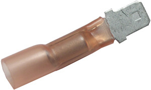 100 Pc. 20-18 AWG .250" Polyolefin Insulated "Solder-Shrink" Male Spade Connector  6756-36