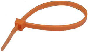 100 Pc. 7.5" 50 lb. Orange Standard Cable Tie  7066-4-C