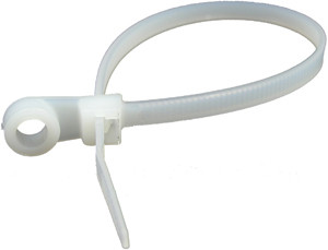 1000 Pc. 5.8" 30lb. Natural Standard Cable Tie w/Mount Tab  7071-M