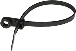 25 Pc. 14.5" 50 lb. Black Standard Cable Tie w/Mount Tab   7076-0-PK