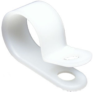 100 Pc. .250" Natural L/D Nylon P-Clamp  7120LN-C