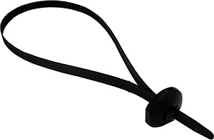 50 Pc. 15" 130 lb. Black Button Head Cable Tie  7155-35