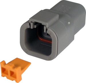 14-10 AWG 4-Way Deutsch "DTP" Receptacle & Wedgelock  7982-11