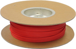 3/4" (1/2 ~ 1-1/4") x 100' Red Expandable Braided Loom  8407-5-26