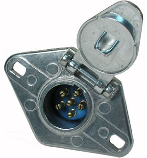 6 Pole Female Socket Trailer Connector  9477-11