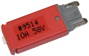10A Type III Min Blade Low Profile Manual Reset Circuit Breaker  9514-11