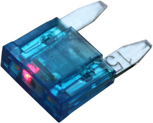 2 Pc. 15A Blue Min Blade Fuses w/LED Indicator  9915-12