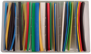 60 Pc. 1/8 ~ 3/4" x 6" Multi-Color Single Wall General Purpose 2:1 Shrink Tube Assortment Kit  30608-91