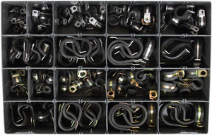 180 Pc. Rubber Insulated P-Clamp Assortment Kit  32007-91