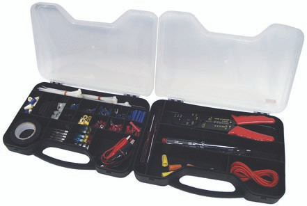 285 Pc. Solderless Terminal Assortment w/Crimper  00133