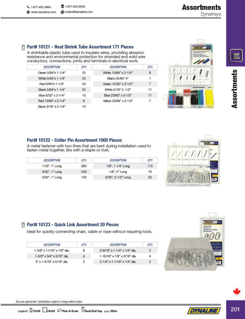 1000 Pc. Cotter Pin Assortment  10122