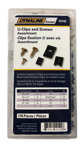 170 Pc. U-Nut & Screw Assortment  10142