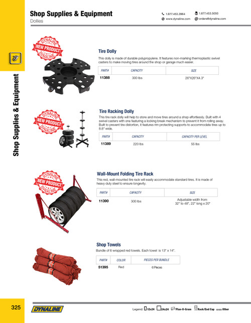 Wall Mount Folding Tire Rack  11390
