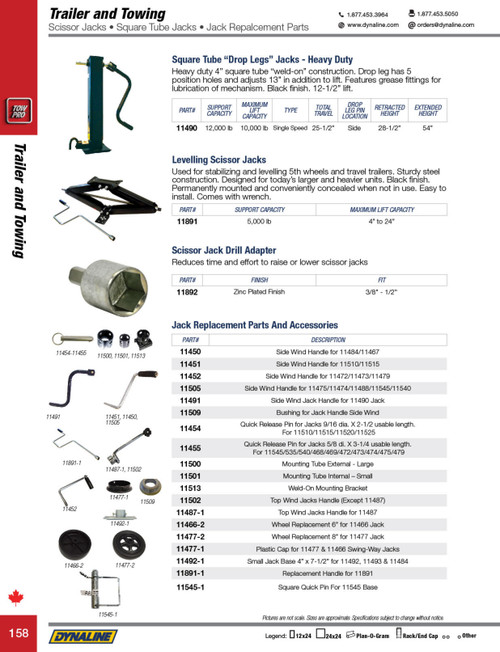 Side Wind Handle (fits Dynaline side wind jacks)  11505