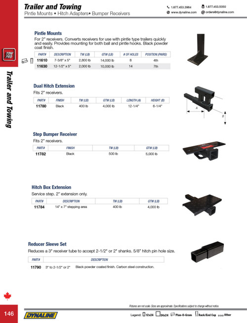 Welded Steel Pintle Mount 11-1/4 x 12-1/2" w/14 Holes @ 10,000 lbs.  11630