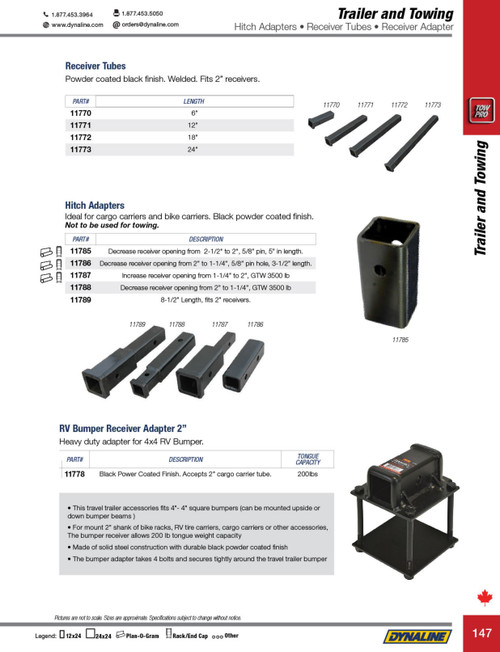 Hitch Adaptor 2-1/2 ~ 2"  11785