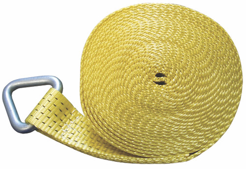 Yellow Nylon D-Ring Winch Strap 4" x 40'  12247