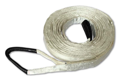 White 2-Ply Polyester Recovery Strap 6 x 20' @ 80,000 lbs.  50938