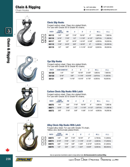 Grade 30 Eye Slip Hook 3/8"  66131