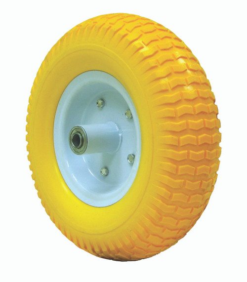 13" - 5.00 R6 H/D Yellow Flat Free Offset Hub Hand Truck Wheel  80115